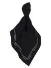 Dolce & Gabbana Signature Square Scarf In Lightweight Fabric In Black