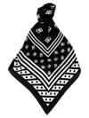 Dolce & Gabbana Brand Emblem Square Scarf With Striped Border In Multicolor