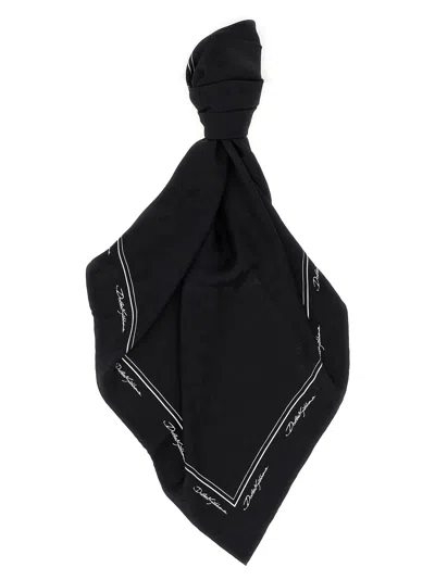 Dolce & Gabbana Women Logo Scarf In Brown