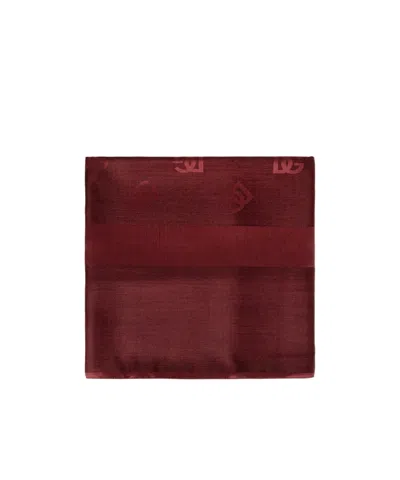 Dolce & Gabbana Logo Scarf In Burgundy