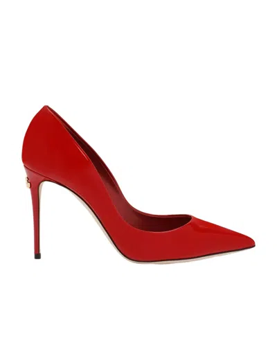 Dolce & Gabbana Logo Shallow High Heels In Red