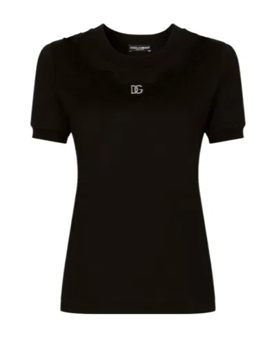 Dolce & Gabbana Black Cotton T-shirt