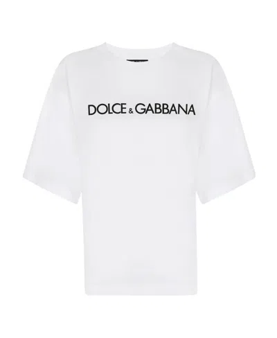 Dolce & Gabbana Logo Short-sleeved T-shirt In White
