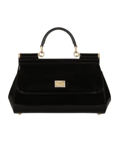 Dolce & Gabbana Logo Shoulder Bag In Black