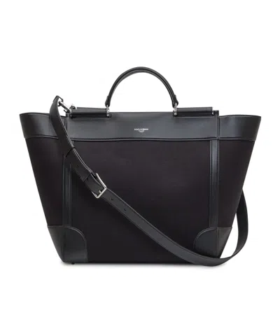 Dolce & Gabbana Logo Shoulder Bag In Black