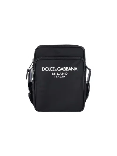 Dolce & Gabbana Logo Shoulder Bag In Blue