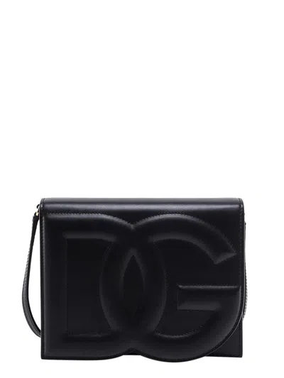 Dolce & Gabbana Logo Shoulder Bag In Black