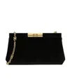 Dolce & Gabbana Marlene Small Satin Shoulder Bag In Black