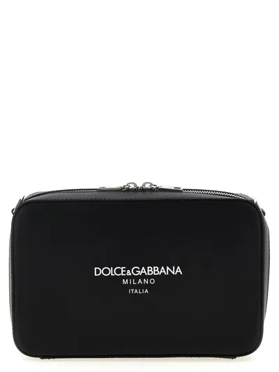 Dolce & Gabbana Logo Shoulder Strap In Black
