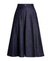 Dolce & Gabbana Logo-plaque Midi Skirt In Black