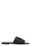 Dolce & Gabbana Black Sandals With Dg Logo Cut-out In Leather Man