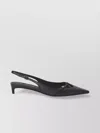 Dolce & Gabbana Logo Slingback Pumps With Cut-out Square Toe