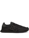 Dolce & Gabbana Low-top Nylon Sneakers With Leather Inserts In White