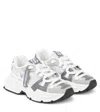 Dolce & Gabbana Airmaster Dg Leather-trimmed Sneakers In White
