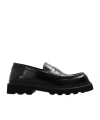 Dolce & Gabbana Brushed Leather Penny Loafers In Black