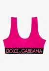 Dolce & Gabbana Logo Sports Bra In Pink