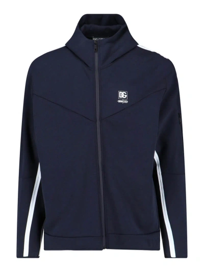 Dolce & Gabbana Logo Sports Sweatshirt In Blue