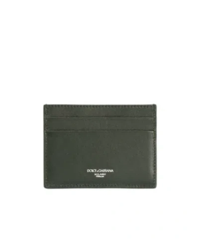 Dolce & Gabbana Braided Card Holder In Black