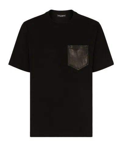 DOLCE & GABBANA DOLCE  GABBANA LOGO EMBOSSED CREWNECK T-SHIRT