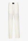 Dolce & Gabbana Logo Straight-leg Pants In White