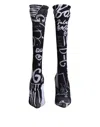 Dolce & Gabbana Logo Stretch Boot In Black