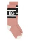 Dolce & Gabbana Logo-stripe Socks In Multi
