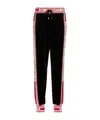 Dolce & Gabbana Logo Striped Sweatpants In Black