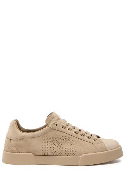 DOLCE & GABBANA DOLCE & GABBANA LOGO SUEDE SNEAKERS