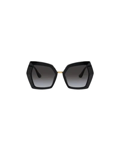 Dolce & Gabbana Logo Sunglasses In Black