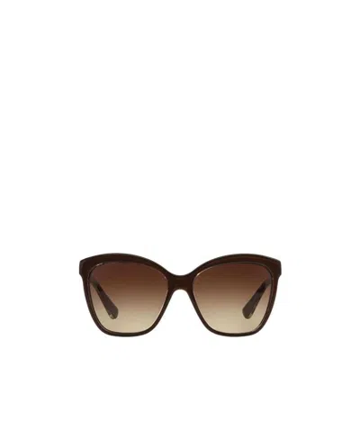 Dolce & Gabbana Logo Sunglasses In Brown