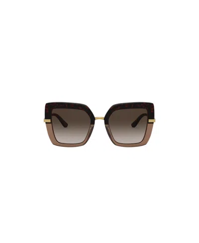 Dolce & Gabbana Logo Sunglasses In Brown