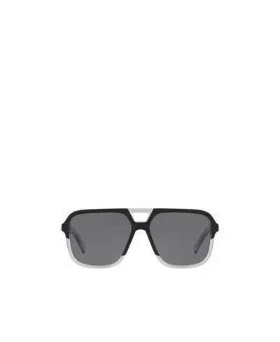 Dolce & Gabbana Logo Sunglasses In Gray