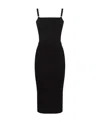 Dolce & Gabbana Jersey Calf-length Dress With Dg Embellishment In Black