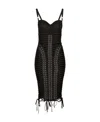 Dolce & Gabbana Logo Suspender Dress In Black