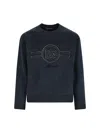 Dolce & Gabbana Sweatshirt With Embroidery In Blue