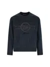 Dolce & Gabbana Sweatshirt With Embroidery In Blue