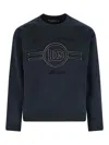 Dolce & Gabbana Sweatshirt With Embroidery In Blue