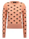 Dolce & Gabbana Logo Sweater Sweaters And Cardigans Pink In Pink