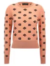 Dolce & Gabbana Logo Sweater Sweaters And Cardigans Pink In Pink