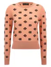 Dolce & Gabbana Logo Sweater Sweaters And Cardigans Pink In Pink