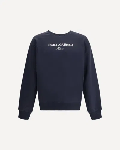 Dolce & Gabbana Logo Sweatshirt In Blue
