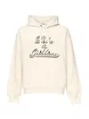 Dolce & Gabbana Almond Beige Pullover Sweatshirt With Drawstring Hood In Neutral
