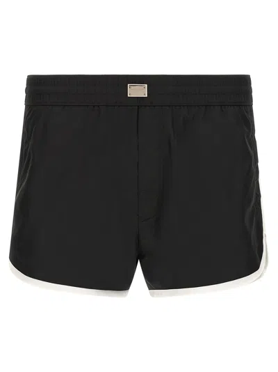 Dolce & Gabbana Logo Swimsuit Beachwear In Multicolor