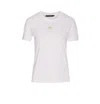Dolce & Gabbana White T-shirt With Dg Logo On The Front Finished With Rhinestones