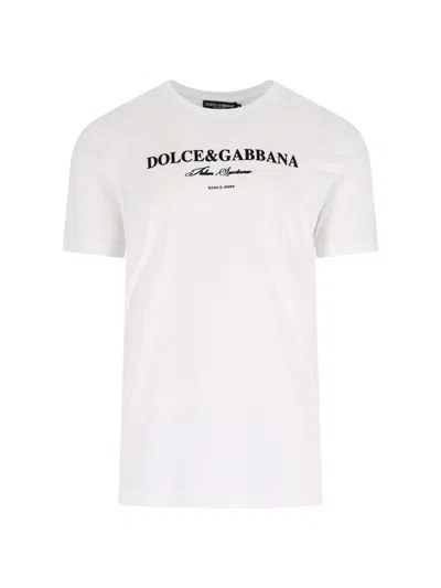 Dolce & Gabbana Cotton T-shirt With Print In White