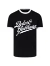 Dolce & Gabbana Round Neck T-shirt In Cotton In Black
