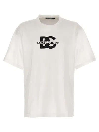 Dolce & Gabbana Logo Cotton Jersey T-shirt In White