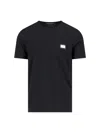 Dolce & Gabbana Cotton T-shirt With Metal Plaque Featuring Front Logo In Black