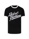 Dolce & Gabbana Round Neck T-shirt In Cotton In Black