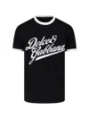 Dolce & Gabbana Round Neck T-shirt In Cotton In Black
